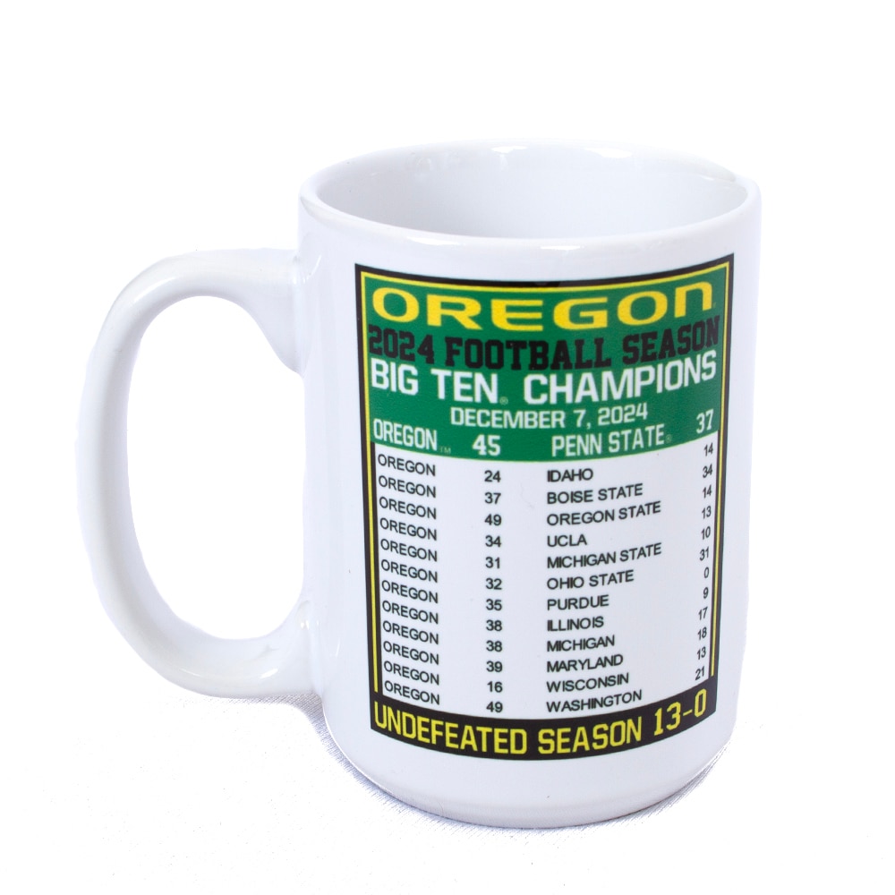 Big Ten Champs, RFSJ, Inc., White, Traditional Mugs, Ceramic, Home & Auto, Football, 2024, Undefeated Season, Helmet, 13-0, 15 ounce, 918883